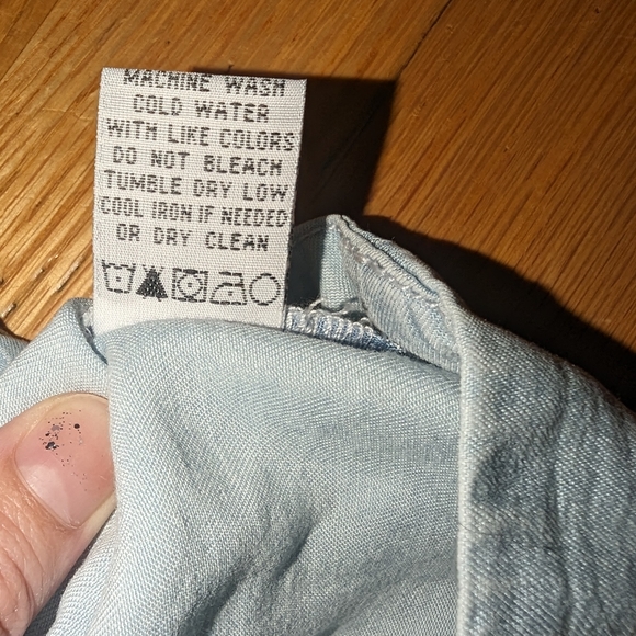 Free Heart Kinderhook Chambray Top Denim Tank Top SMALL - Picture 3 of 9